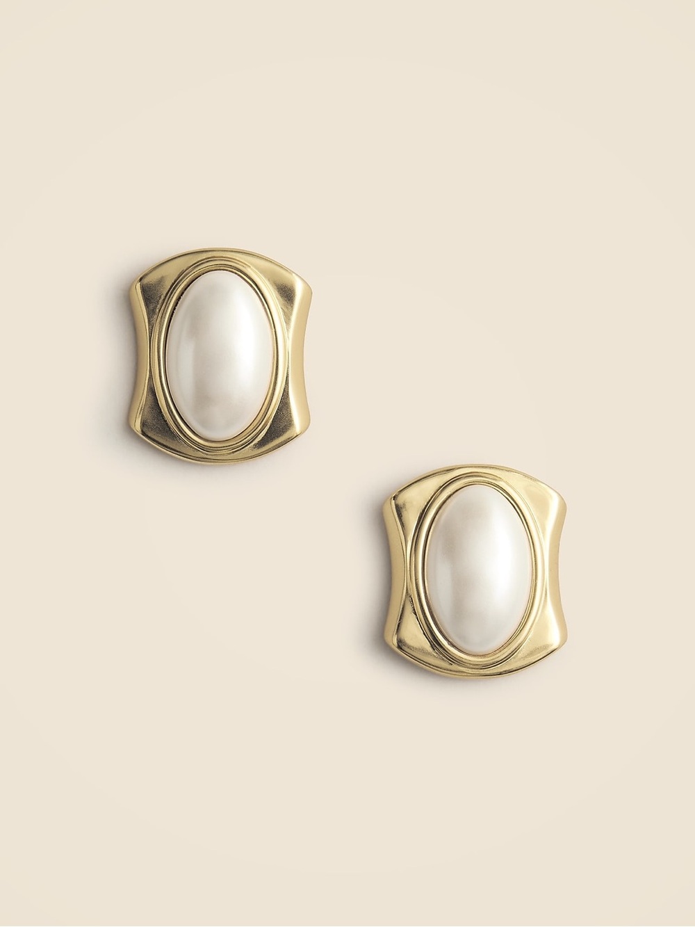 J.CREW Square pearl stud earrings
